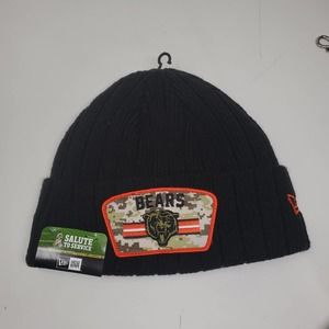 NEW NFL Chicago Bears 2021 Salute To Service Cuffed Knit Beanie Hat MM2